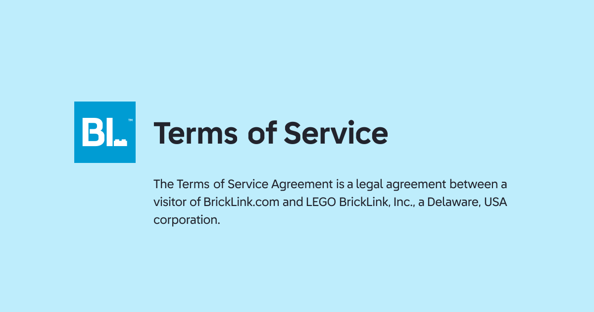 Terms of Service | BrickLink