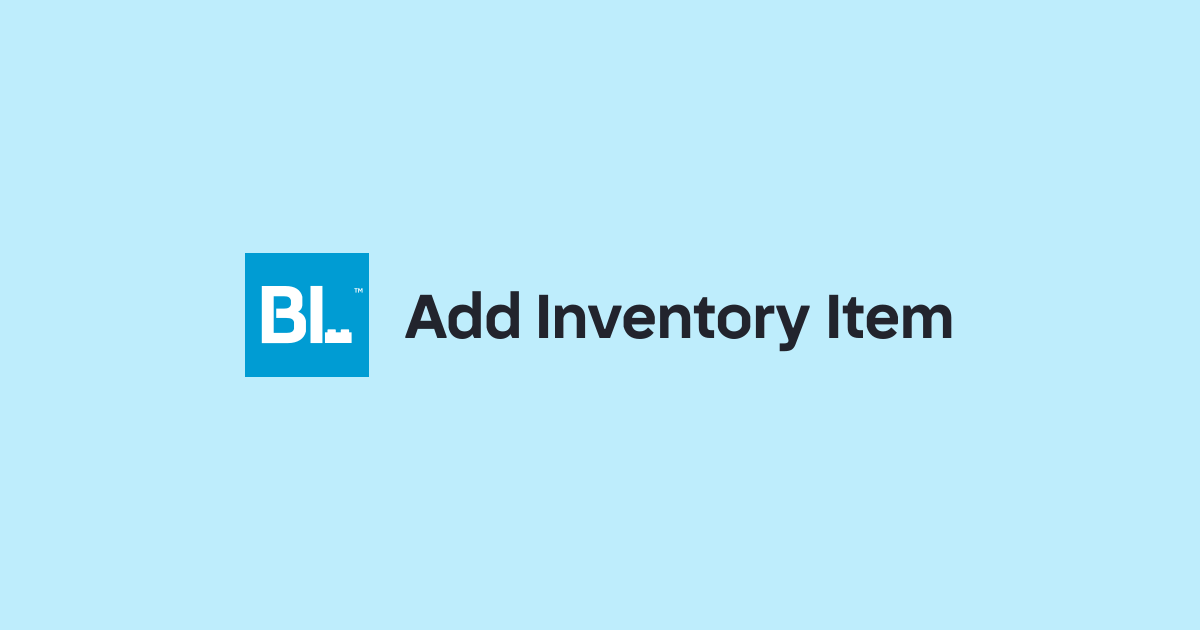 Add Inventory Item | BrickLink